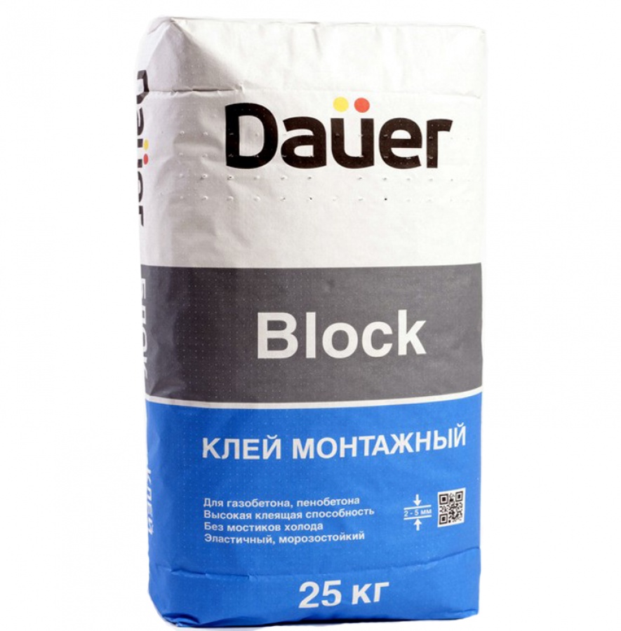 Дауэр Блок - Монтажный клей, 25кг Dauer Block