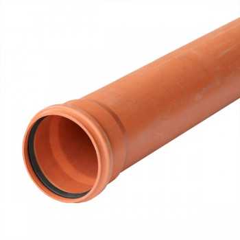 Труба красная Д110 мм. 3м наружной канализации
